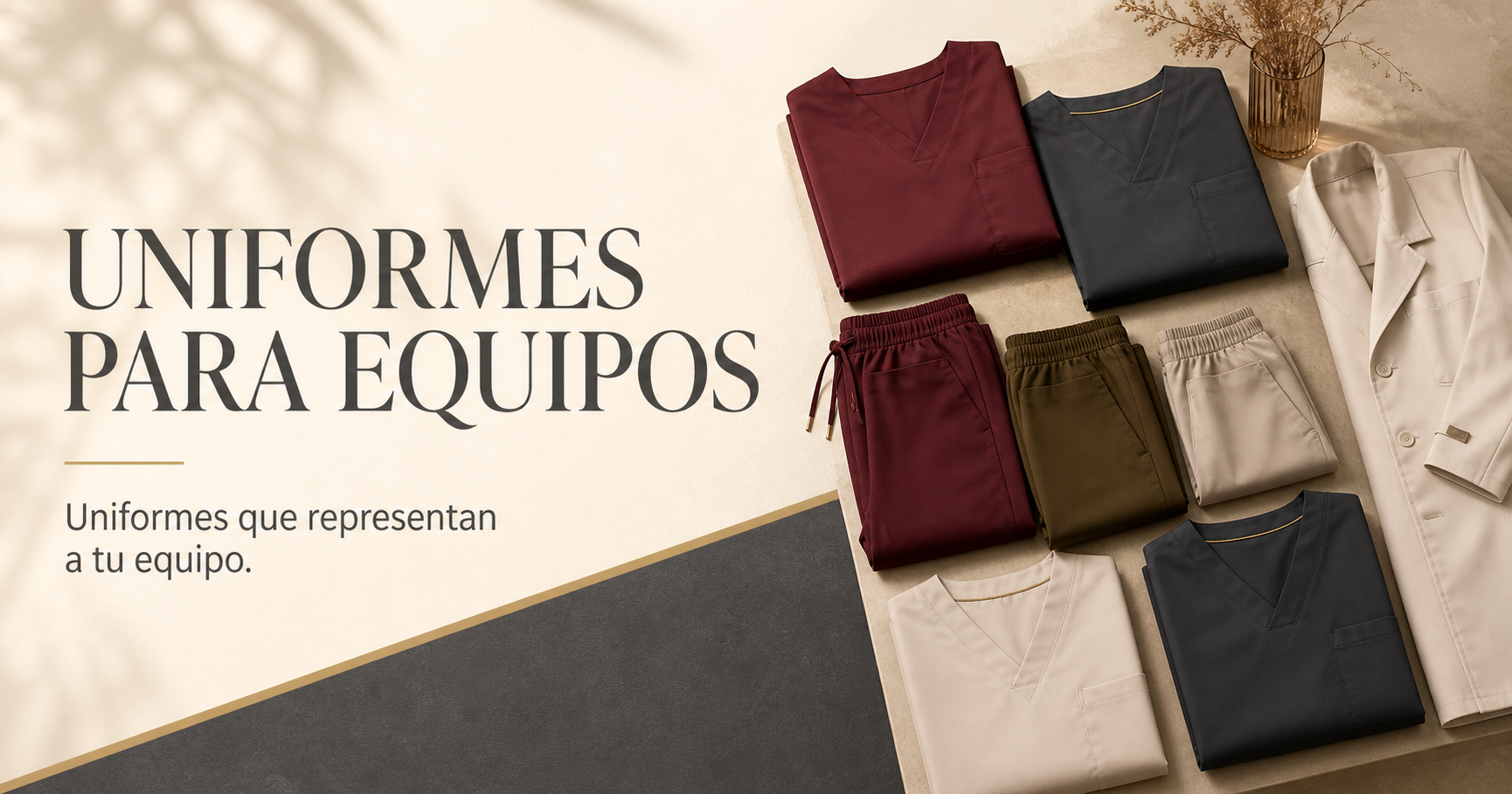 Uniformes profesionales en distintos colores para equipos de trabajo
